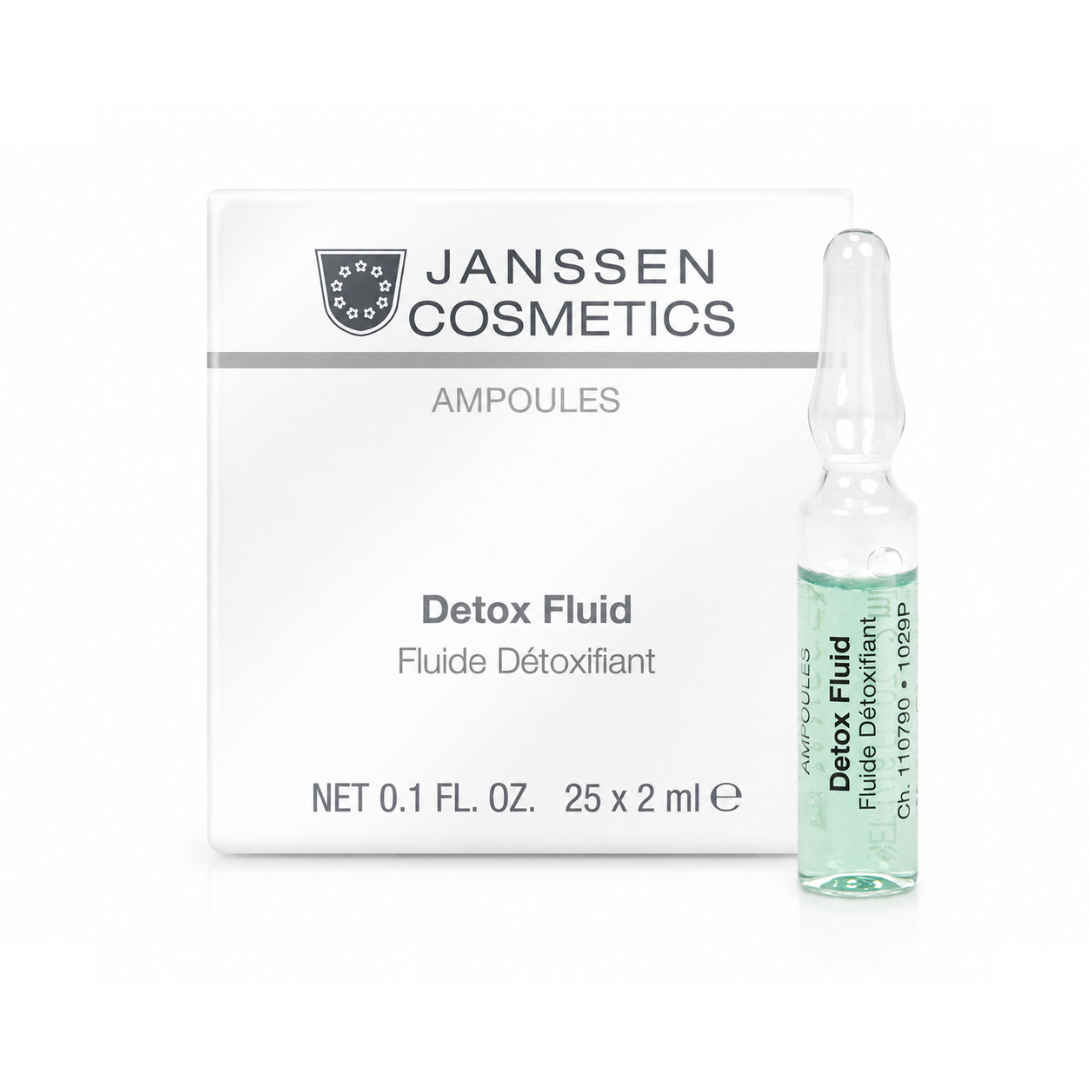 Janssen Cosmetics Detox Fluid ampoule packaging on a white background