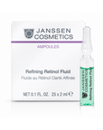 Janssen Cosmetics Refining Retinol Fluid Ampoules product packaging on a white background.